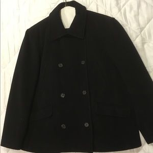 J. Crew black wool pea coat